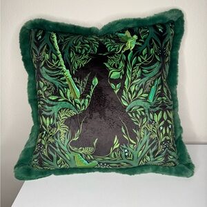 Wicked  For Good Elphaba Enchanted Faux Fur Decorative Pillow, 22"x22" NWT